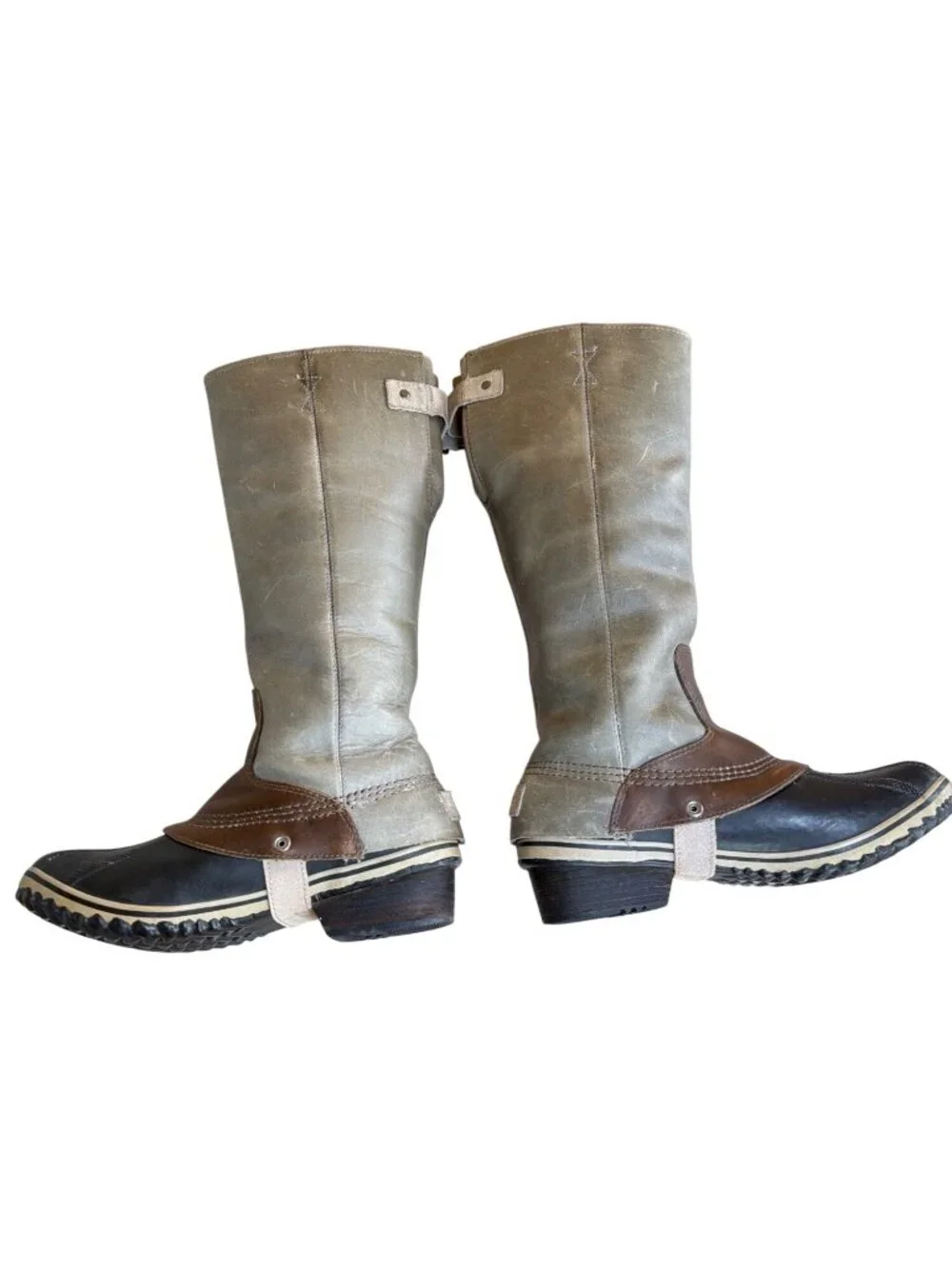 SOREL SLIMPACK Tall 10 Equestrian Riding Boot Shale Gray Waterproof RARE HTF